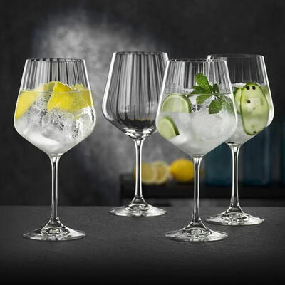 Gin & Tonic set Nachtmann sklenice + slámky - 1