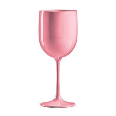Plastová sklenice na víno - 480 ml RŮŽOVÁ