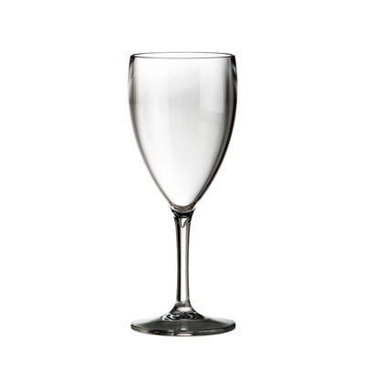 Plastová sklenice na víno čirá - 340 ml